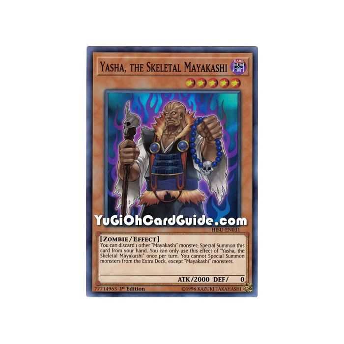 Yasha, the Skeletal Mayakashi (Super Rare) – Hidden Summoners | Carta YUGIOH en México