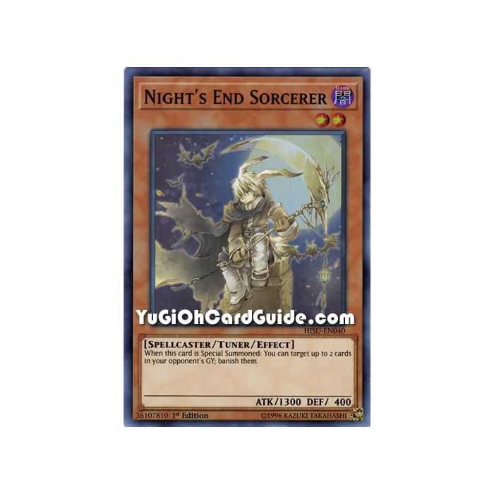 Nights End Sorcerer (Super Rare) – Hidden Summoners | Carta YUGIOH en México