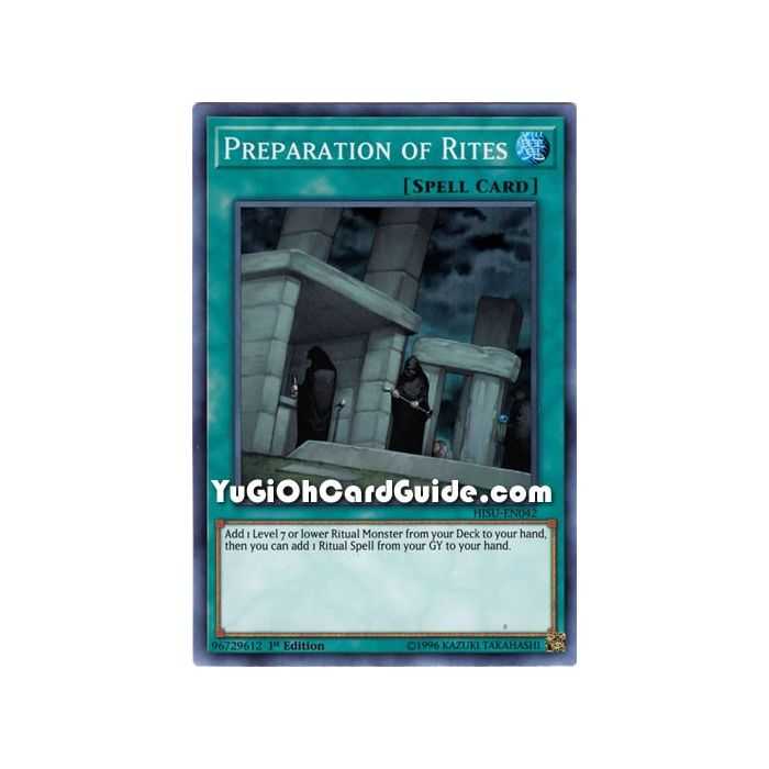 Preparation of Rites (Super Rare) – Hidden Summoners | Carta YUGIOH en México