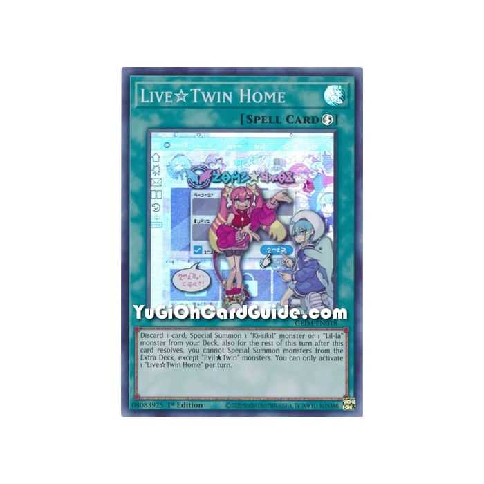 Live*Twin Home (Super Rare) – Genesis Impact | Carta YUGIOH en México