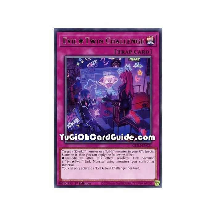 Evil*Twin Challenge (Rare) – Genesis Impact | Carta YUGIOH en México