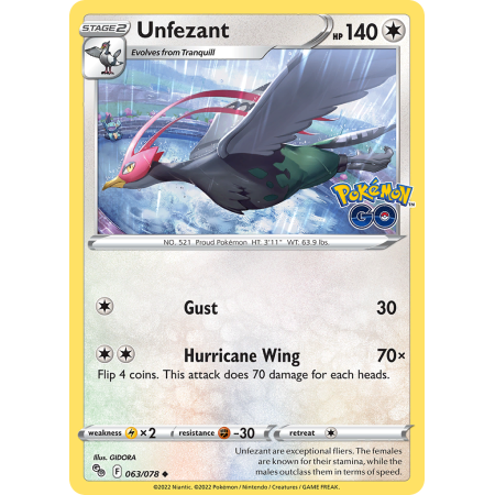 Unfezant (Reverse Holo)