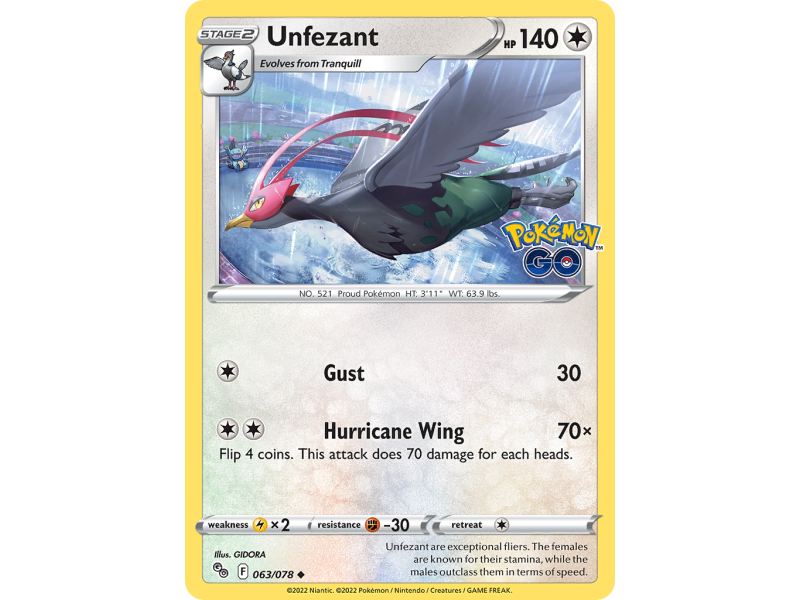 Unfezant (Reverse Holo)