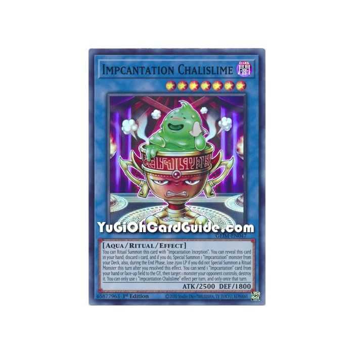 Impcantation Chalislime (Super Rare) – Genesis Impact | Carta YUGIOH en México
