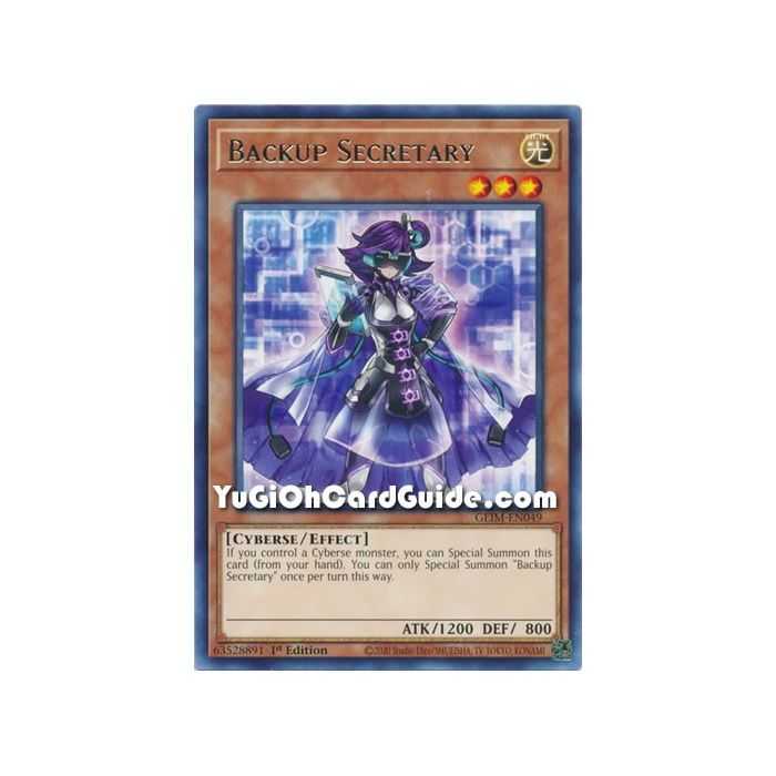 Backup Secretary (Rare) – Genesis Impact | Carta YUGIOH en México