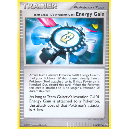Team Galactic's Invention G-101 Energy Gain (Reverse Holo)
