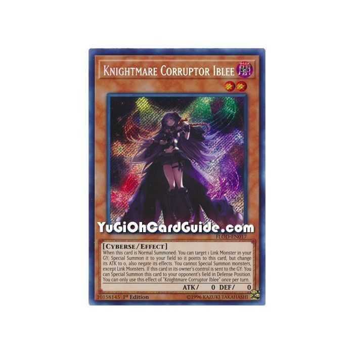 Knightmare Corruptor Iblee (Secret Rare) – Flames of Destruction | Carta YUGIOH en México