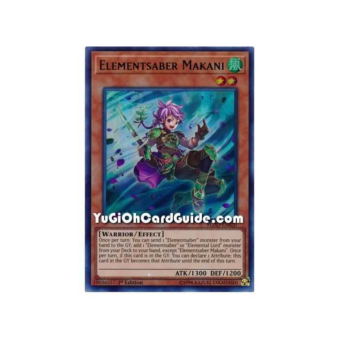 Elementsaber Makani (Ultra Rare) – Flames of Destruction | Carta YUGIOH en México