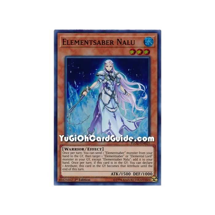 Elementsaber Nalu (Super Rare) – Flames of Destruction | Carta YUGIOH en México