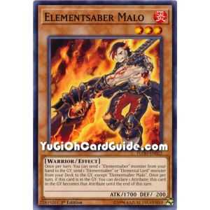 Elementsaber Malo (Common) – Flames of Destruction | Carta YUGIOH en México