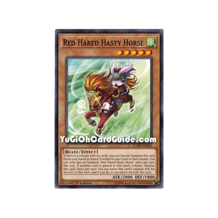 Red Hared Hasty Horse (Common) – Flames of Destruction | Carta YUGIOH en México