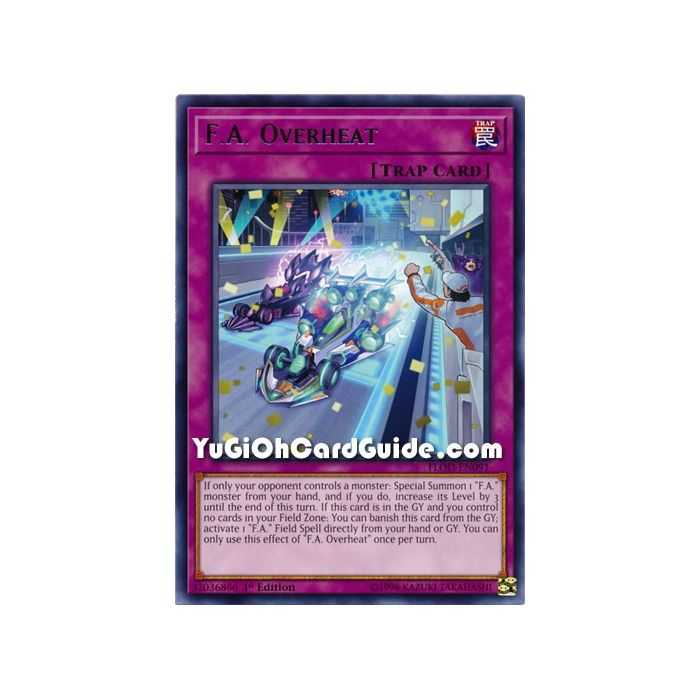F.A. Overheat (Rare) – Flames of Destruction | Carta YUGIOH en México