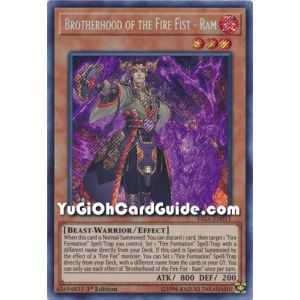 Brotherhood of the Fire Fist - Ram (Secret Rare) – Fists of the Gadgets | Carta YUGIOH en México