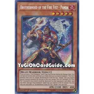 Brotherhood of the Fire Fist - Panda (Secret Rare) – Fists of the Gadgets | Carta YUGIOH en México