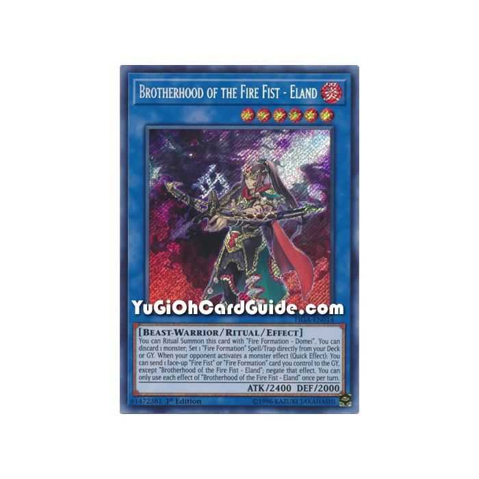 Brotherhood of the Fire Fist - Eland (Secret Rare) – Fists of the Gadgets | Carta YUGIOH en México