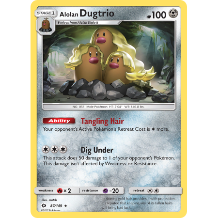 Alolan Dugtrio (Reverse Holo)