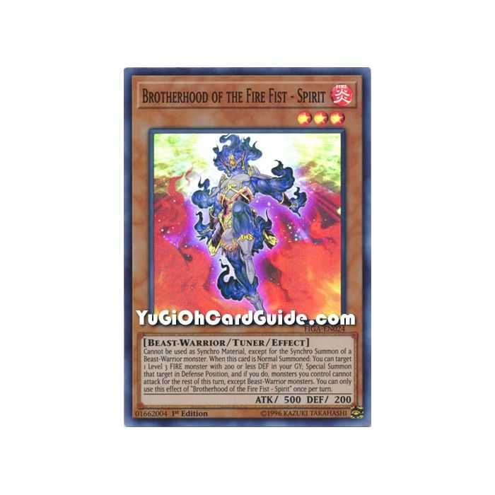 Brotherhood of the Fire Fist - Spirit (Super Rare) – Fists of the Gadgets | Carta YUGIOH en México