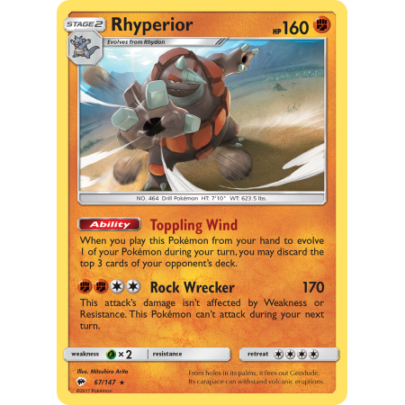 Rhyperior (Reverse Holo)