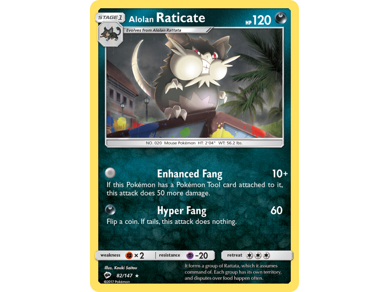 Alolan Raticate (Reverse Holo)
