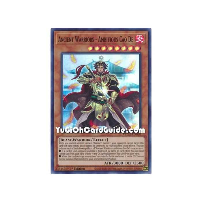 Ancient Warriors  - Ambitious Cao De (Super Rare) – Eternity Code | Carta YUGIOH en México