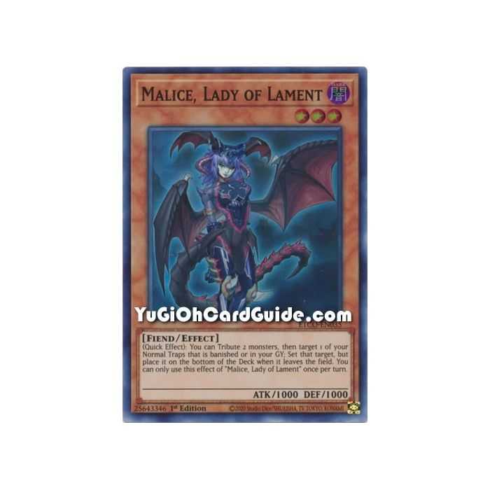 Malice, Lady of Lament (Super Rare) – Eternity Code | Carta YUGIOH en México