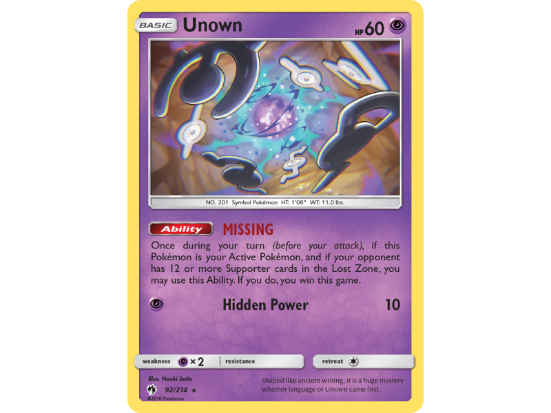 Unown (Reverse Holo)