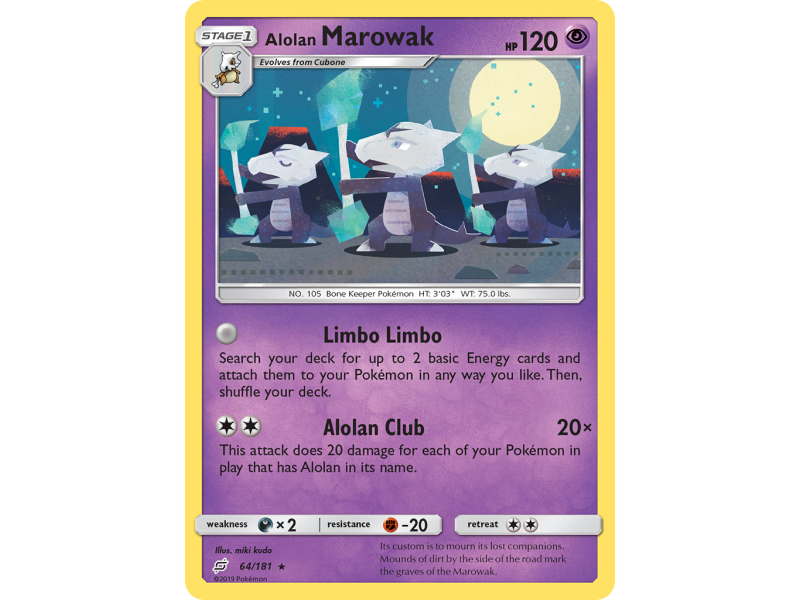Alolan Marowak (Reverse Holo)
