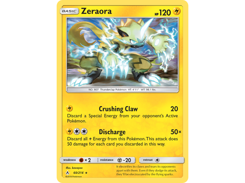 Zeraora (Reverse Holo)