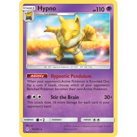 Hypno (Reverse Holo)