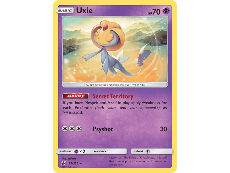 Uxie (Reverse Holo)