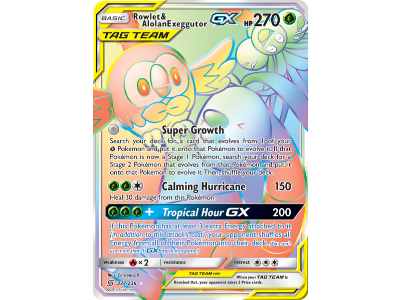 Rowlet & Alolan Exeggutor-GX