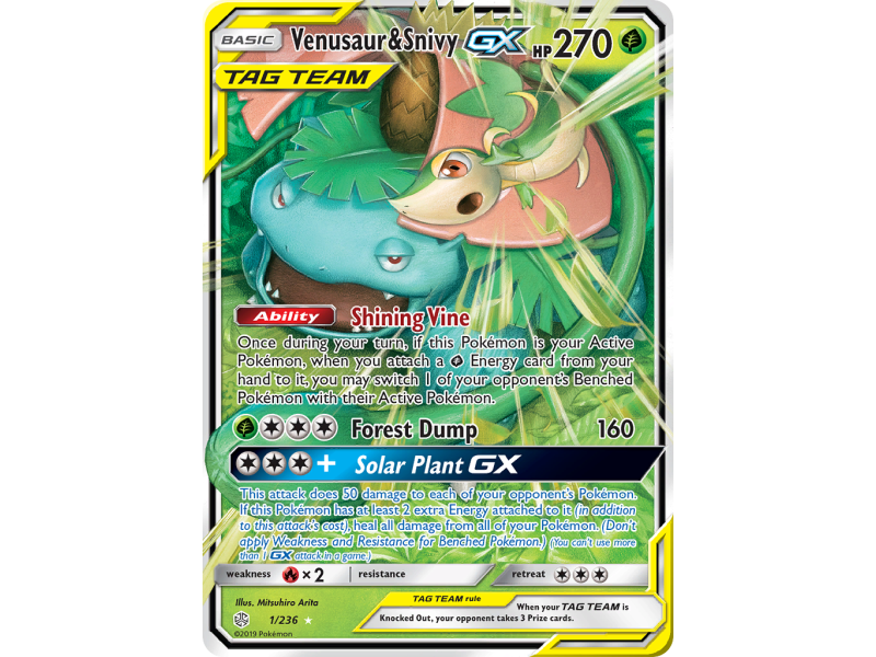 Venusaur & Snivy-GX (Holo)