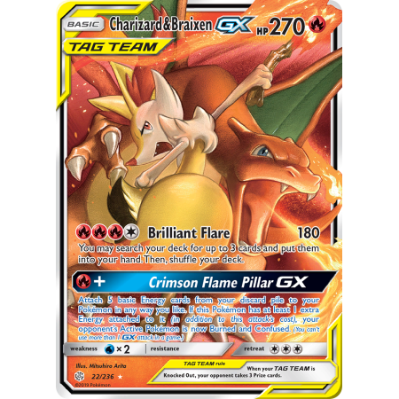 Charizard & Braixen-GX (Holo)
