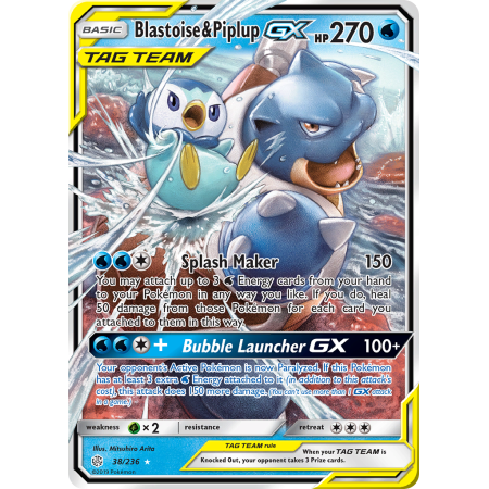 Blastoise & Piplup-GX (Holo)