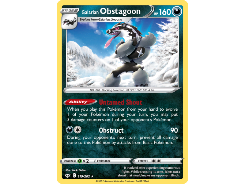 Galarian Obstagoon (Holo)