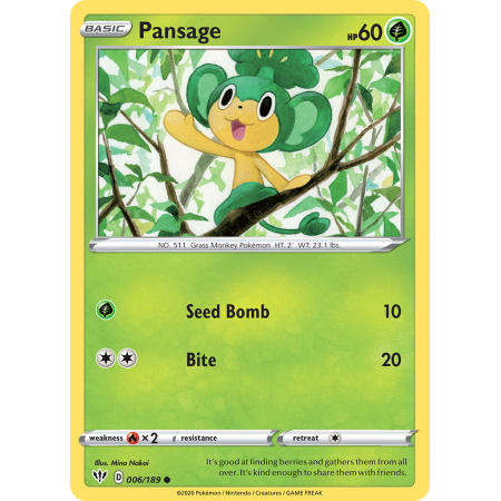 Pansage (Reverse Holo)
