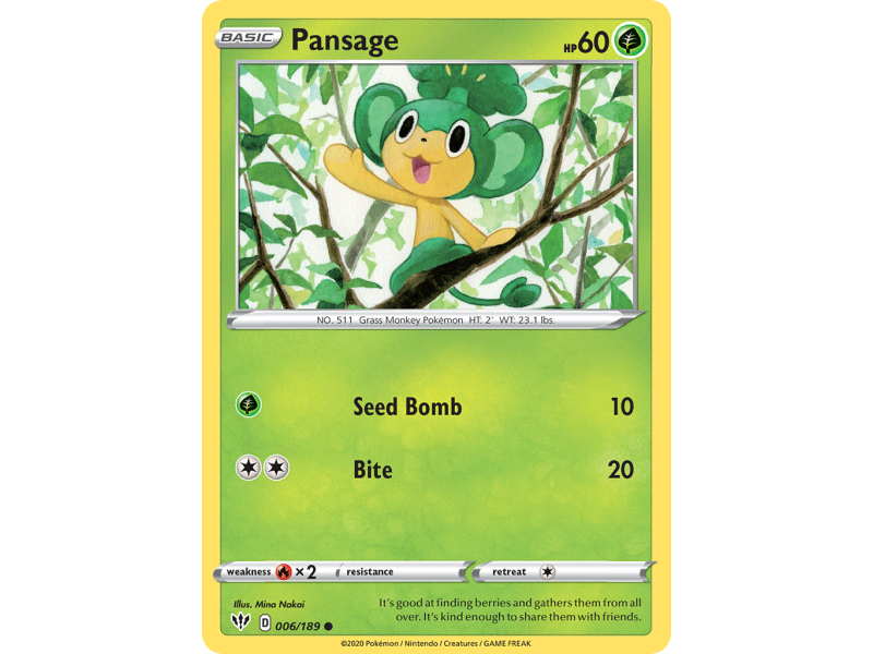 Pansage (Reverse Holo)