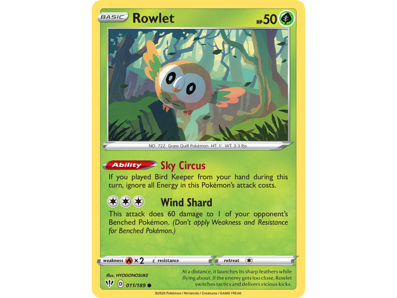 Rowlet (Reverse Holo)