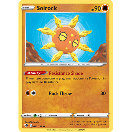 Solrock (Reverse Holo)