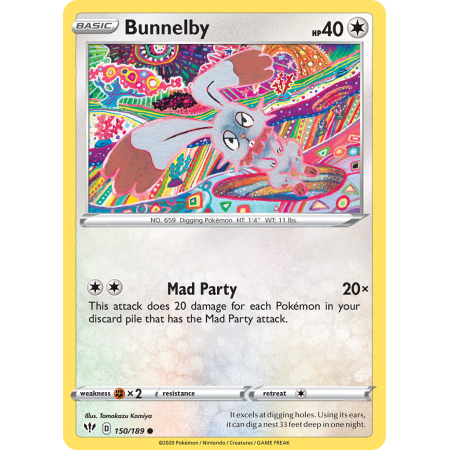Bunnelby (Reverse Holo)