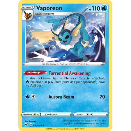 Vaporeon (Reverse Holo)