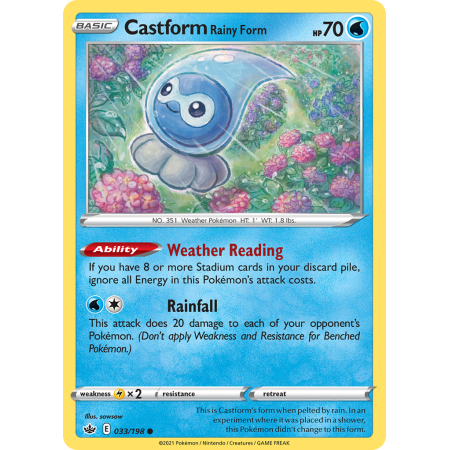 Castform Rainy Form (Reverse Holo)