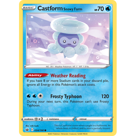Castform Snowy Form (Reverse Holo)
