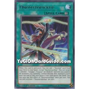 Onomatopickup (Rare) – Legendary Duelists: Magical Hero | Carta YUGIOH en México