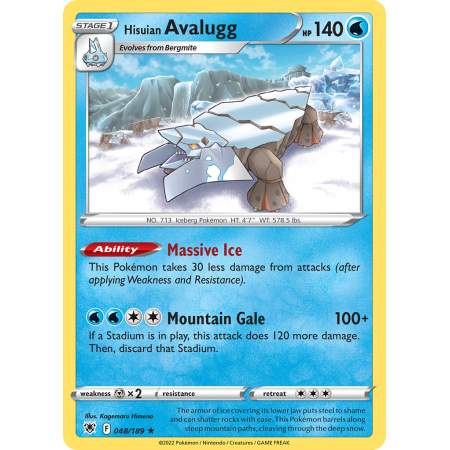 Hisuian Avalugg (Reverse Holo)