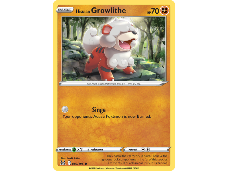 Hisuian Growlithe (Reverse Holo)