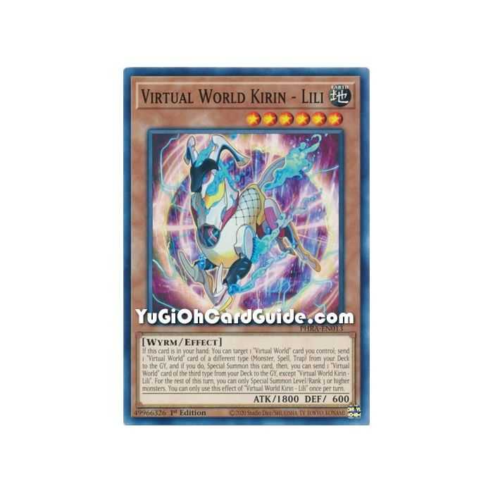 Virtual World Kirin - Lili (Common) – Phantom Rage | Carta YUGIOH en México