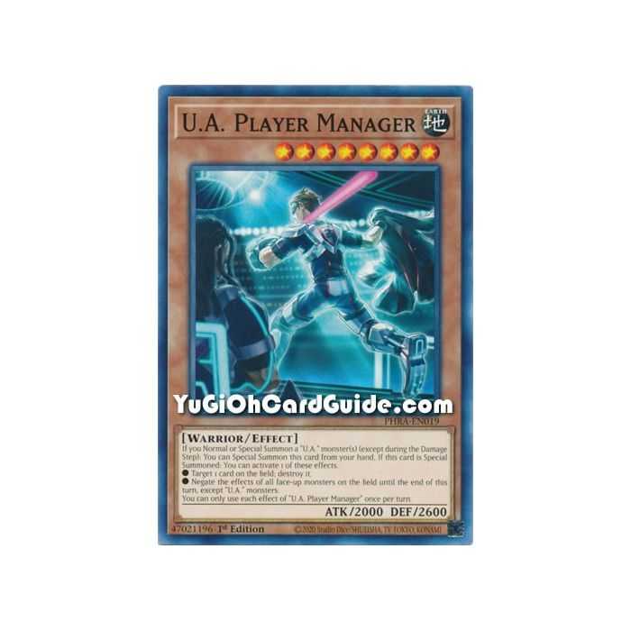 U.A. Player Manager (Common) – Phantom Rage | Carta YUGIOH en México