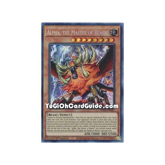 Alpha, the Master of Beasts (Secret Rare) – Phantom Rage | Carta YUGIOH en México