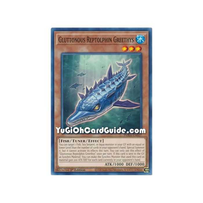 Gluttonous Reptolphin Greethys (Common) – Phantom Rage | Carta YUGIOH en México